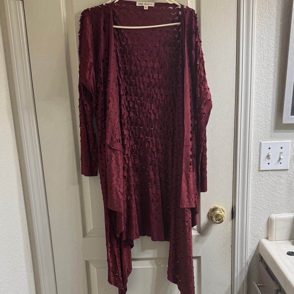 NWOT Elegant Burgundy Women's Shawl